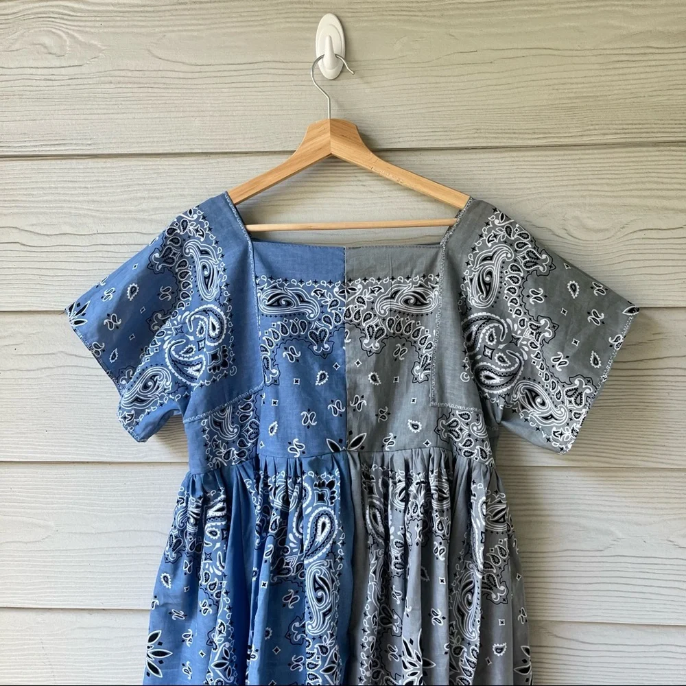 Handmade Bandana Dress/Half&Half - Picture 7 of 16